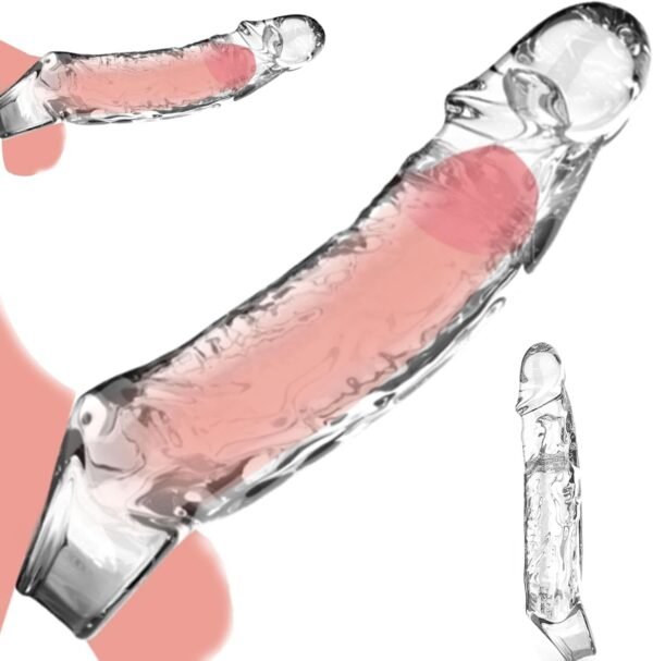 LY05-Clear 2.56-Inch Penis Extender Sleeve