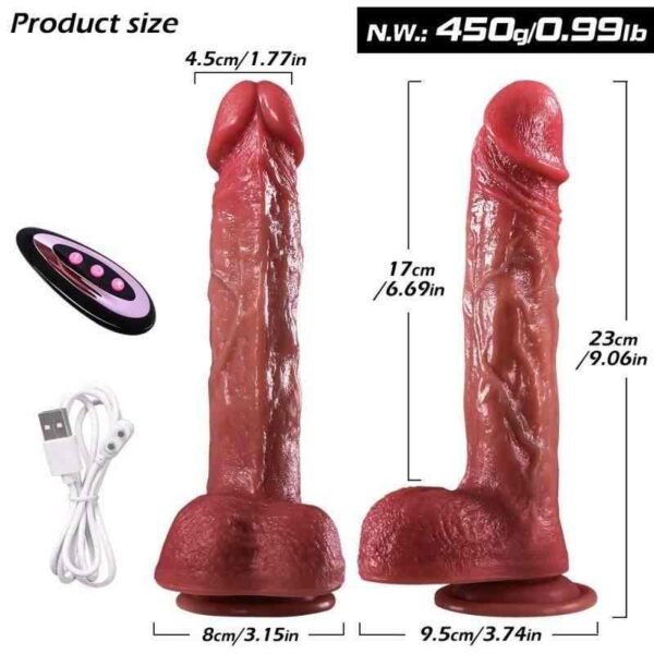 KY10-Remote-Control Thrusting Dildo